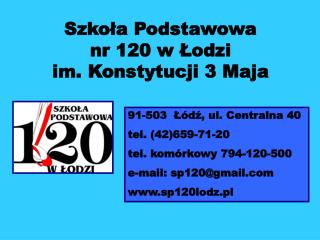 Szkoła Podstawowa nr 120 w Łodzi im. Konstytucji 3 Maja