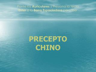 PRECEPTO CHINO