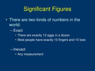 Significant Figures