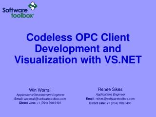 Codeless OPC Client Development and Visualization with VS.NET