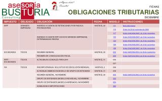 FICHAS OBLIGACIONES TRIBUTARIAS DICIEMBRE