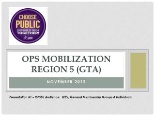 OPS Mobilization Region 5 (GTA)