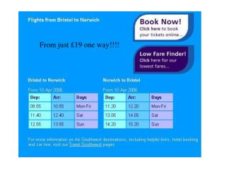 From just £19 one way!!!!
