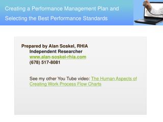 Creating a Performance Management Plan and Selecting the Best Performance Standards