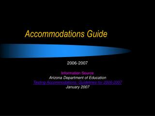 Accommodations Guide