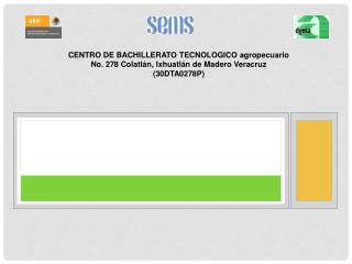 CENTRO DE BACHILLERATO TECNOLOGICO agropecuario No. 278 Colatlán, Ixhuatlán de Madero Veracruz