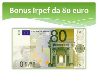 Bonus Irpef da 80 euro