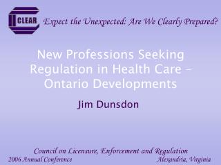 New Professions Seeking Regulation in Health Care – Ontario Developments