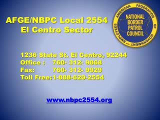 AFGE/NBPC Local 2554 El Centro Sector