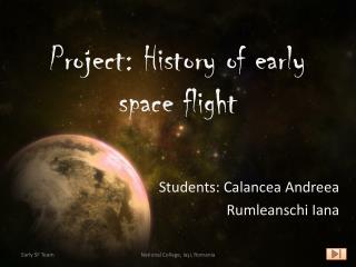 Project: History of early space flight