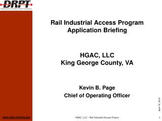 Rail Industrial Access Program Application Briefing