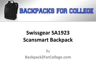 Swissgear SA1923 Scansmart Backpack