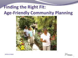 Finding the Right Fit: Age-Friendly Community Planning