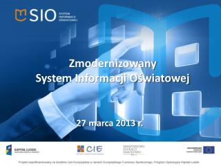 Zmodernizowany System Informacji Oświatowej