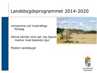 Landsbygdsprogrammet 2014-2020