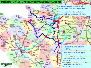 V Moravském Krumlově na žel. stanici mezi S41, 442, 443 a 446