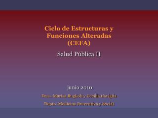 Ciclo de Estructuras y Funciones Alteradas (CEFA) Salud Pública II junio 2010