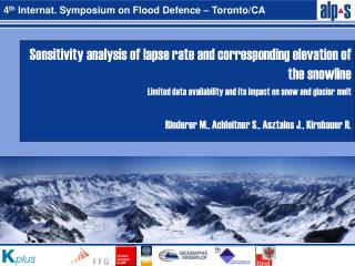 4 th Internat. Symposium on Flood Defence – Toronto/CA