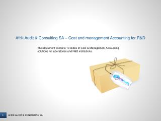 Afrik Audit &amp; Consulting SA – Cost and management Accounting for R&amp;D