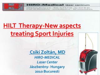 HILT Therapy-New aspects treating Sport Injuries