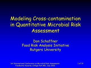 Modeling Cross-contamination in Quantitative Microbial Risk Assessment