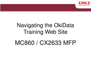 Navigating the OkiData Training Web Site