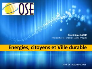 Energies, citoyens et Ville durable