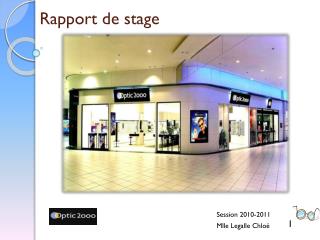 Rapport de stage