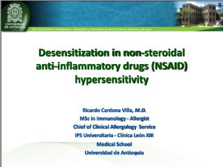 Desensitization in non-steroidal anti-inflammatory drugs (NSAID) hypersensitivity