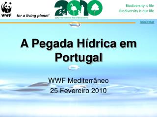 A Pegada Hídrica em Portugal