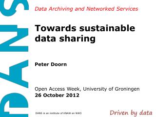 Towards sustainable data sharing
