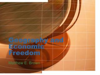 Geography and Economic Freedom