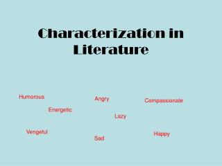 Characterization in Literature