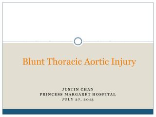 Blunt Thoracic Aortic Injury