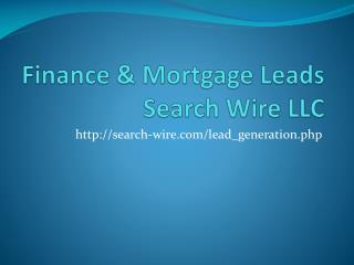 Finance Leads - Searchwire LLC