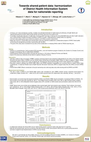 Towards shared patient data : harmonization