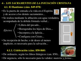 4.- LOS SACRAMENTOS DE LA INICIACIÓN CRISTIANA