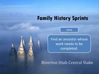 Family History Sprints
