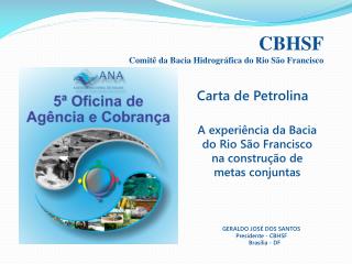 CBHSF Comitê da Bacia Hidrográfica do Rio São Francisco