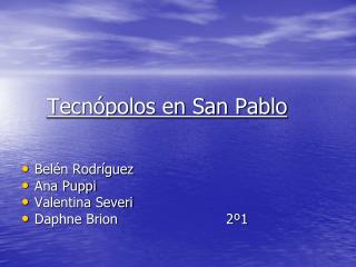 Tecnópolos en San Pablo
