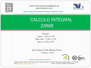 CALCULO INTEGRAL 2AMB