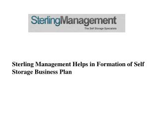 Sterling Management Helps in Self Storage Business Plan