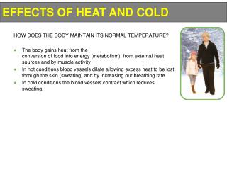 HOW DOES THE BODY MAINTAIN ITS NORMAL TEMPERATURE?