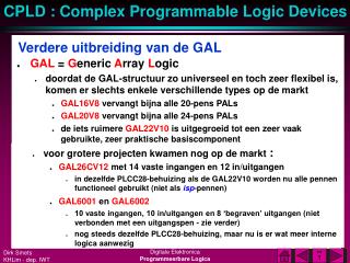 Verdere uitbreiding van de GAL