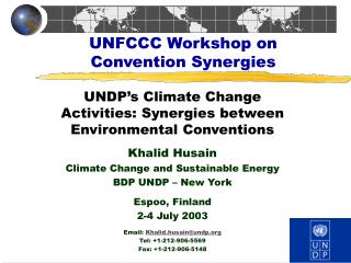 UNFCCC Workshop on Convention Synergies