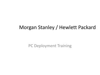 Morgan Stanley / Hewlett Packard