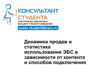 Динамика продаж и статистика использования ЭБС в зависимости от контента и способов подключения