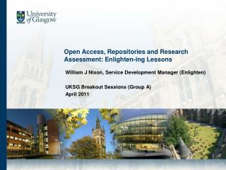 Open Access, Repositories and Research Assessment: Enlighten-ing Lessons