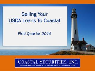 Selling Your USDA Loans To Coastal First Quarter 2014