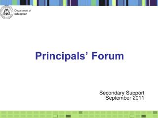 Principals’ Forum